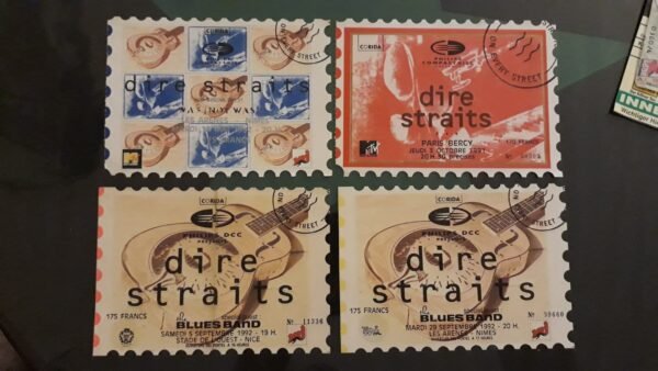 Ticket Dire Straits 1992 / 80 x 120 CM ENCADRÉE / 4 CHOIX POSSIBLES /  TARIF TAXES COMPRISES DONT 20% DE TVA EN FRANCE / 5.5% EN EUROPE / TARIF NET POUR LES PAYS HORS C.E.E ( EUROPE )